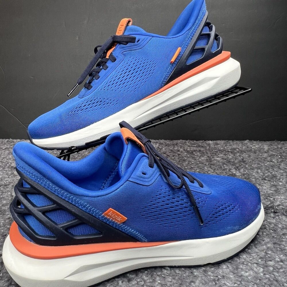 New Kizik Athens 2 Men's Athletic Shoes Size 11 Blue Orange Running Walking NWOB